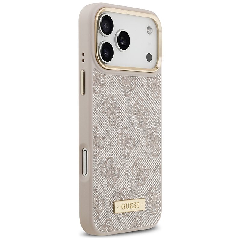 Guess 4G Logo Plate MagSafe case for iPhone 17 Pro Max pink - Billede 4