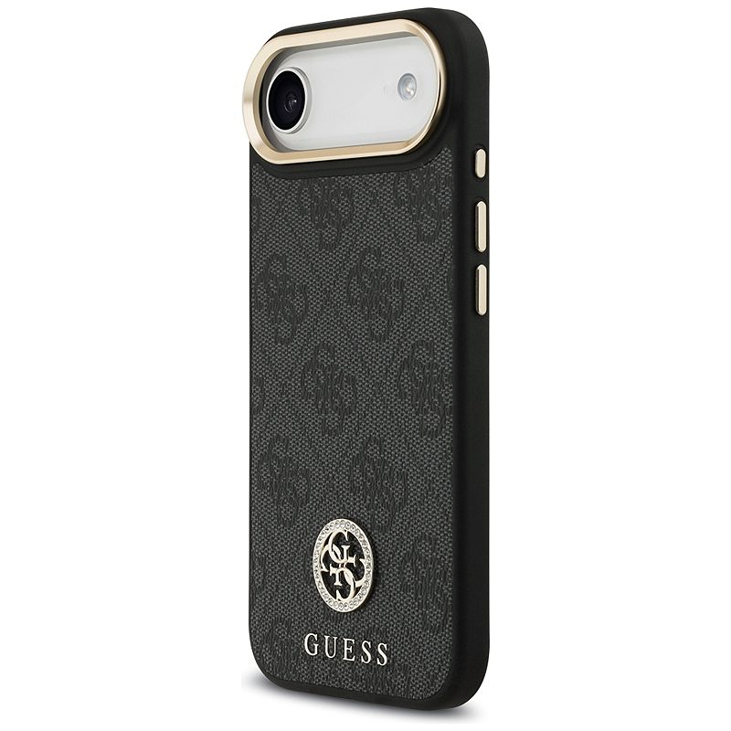 Guess 4G Strass Logo & Big Strap Metal Buttons MagSafe case for iPhone Air black - Billede 2