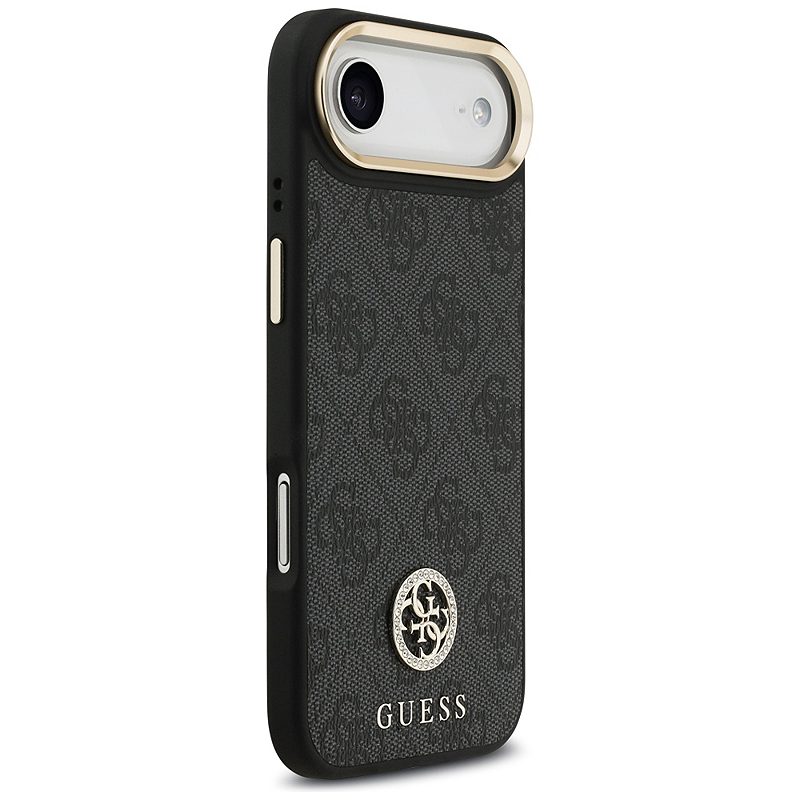 Guess 4G Strass Logo & Big Strap Metal Buttons MagSafe case for iPhone Air black - Billede 4