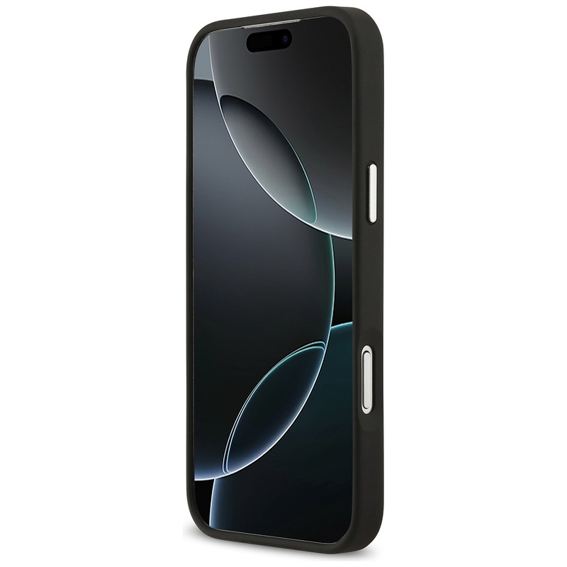 Karl Lagerfeld FW Grained Karl & Choupette Heads Pins & Logo case for iPhone 17 Pro Max black - Billede 5