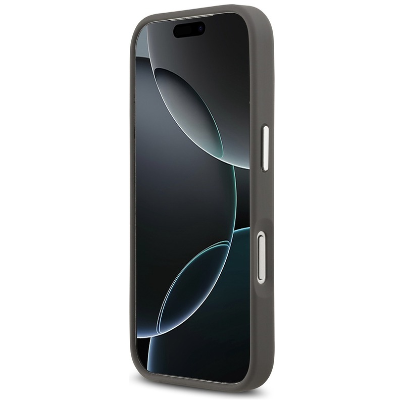 Karl Lagerfeld FW Grained Karl & Choupette Heads Pins & Logo case for iPhone 17 Pro grey - Billede 5
