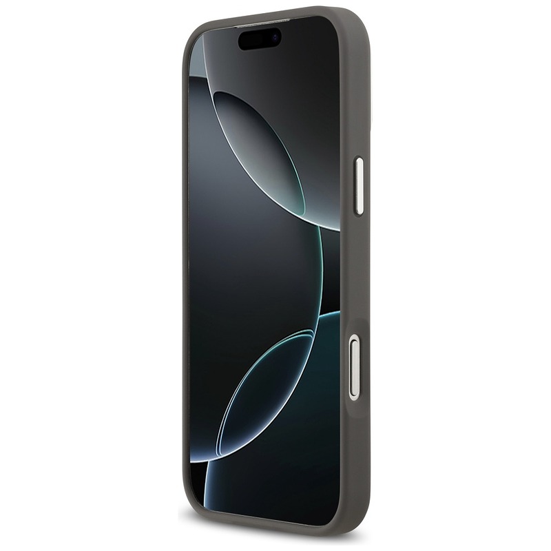 Karl Lagerfeld FW Grained Karl & Choupette Heads Pins & Logo case for iPhone 17 Pro Max grey - Billede 5