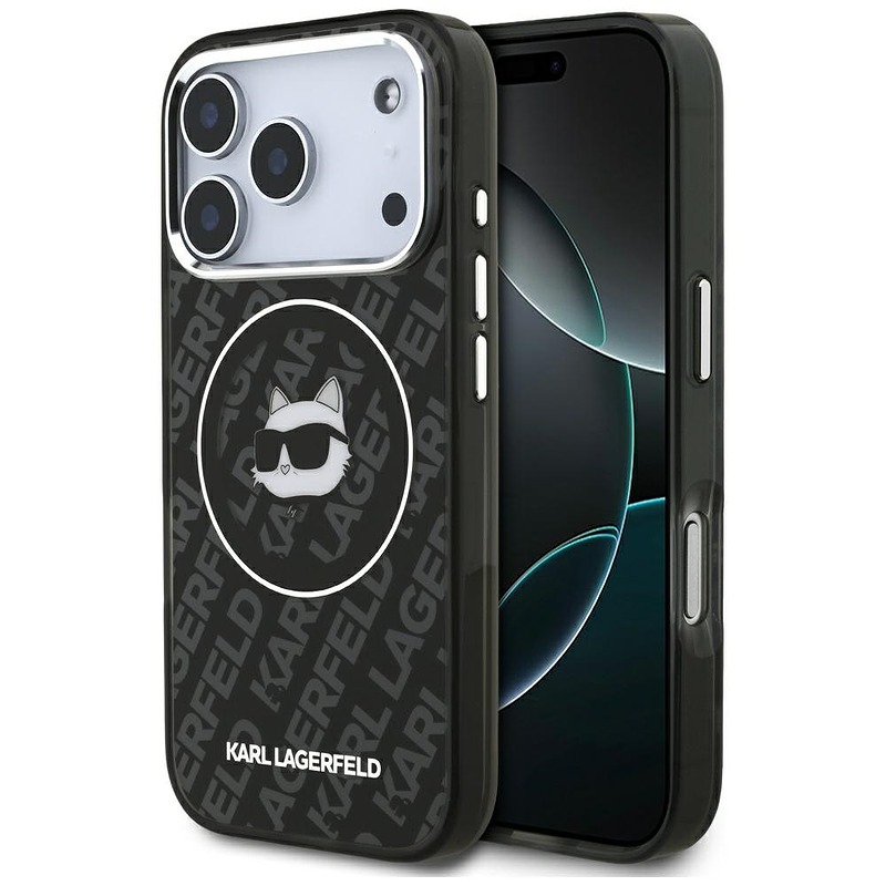 Karl Lagerfeld IML Choupette Head Logo MagSafe case for iPhone 17 Pro Max black