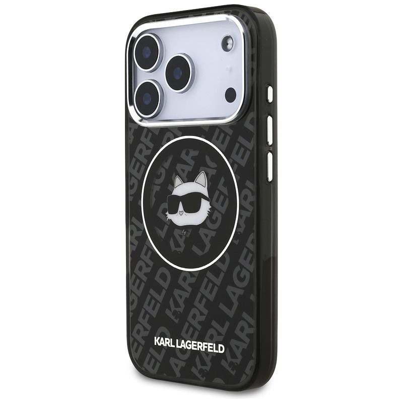 Karl Lagerfeld IML Choupette Head Logo MagSafe case for iPhone 17 Pro Max black - Billede 2