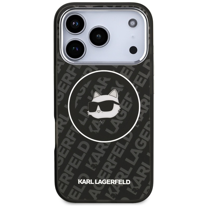 Karl Lagerfeld IML Choupette Head Logo MagSafe case for iPhone 17 Pro Max black - Billede 3