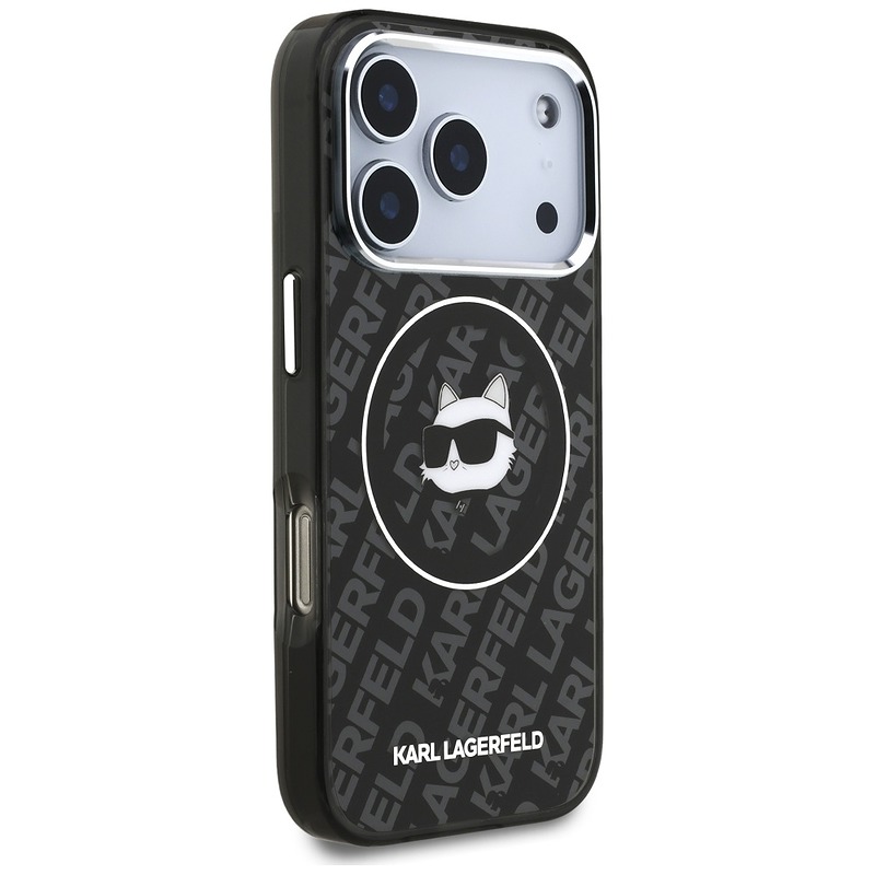 Karl Lagerfeld IML Choupette Head Logo MagSafe case for iPhone 17 Pro Max black - Billede 4