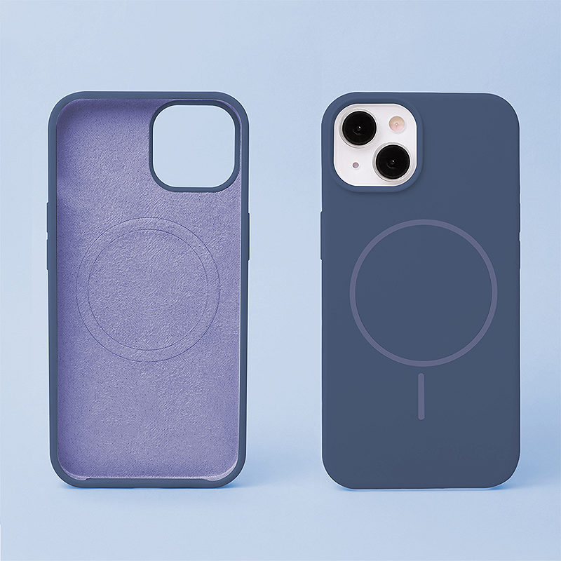 Silicone Thin Mag case for iPhone 15 Pro Max 6,7" dark blue - Billede 4