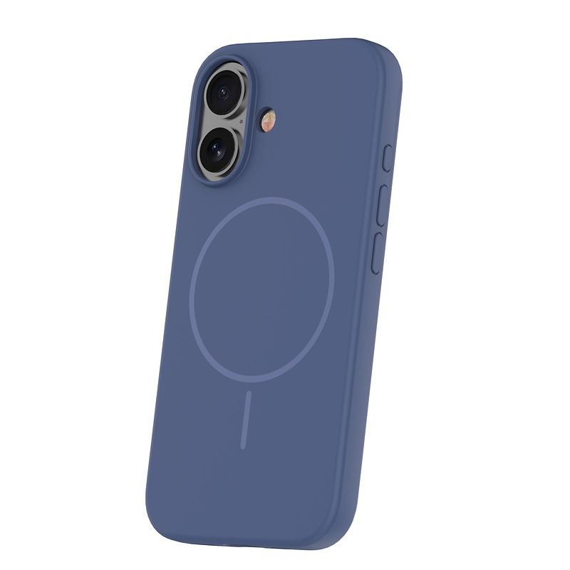 Silicone Thin Mag case for iPhone 16 6,1" dark blue - Billede 3