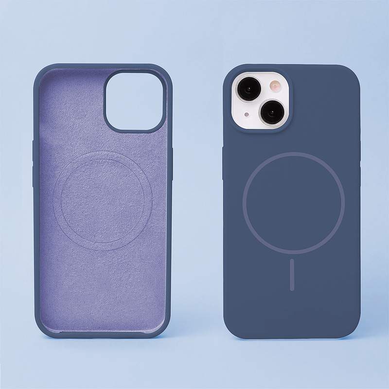 Silicone Thin Mag case for iPhone 16 6,1" dark blue - Billede 4
