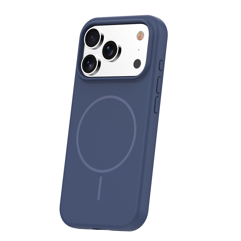 Silicone Thin Mag case for iPhone 17 Pro 6,3" dark blue - Billede 2