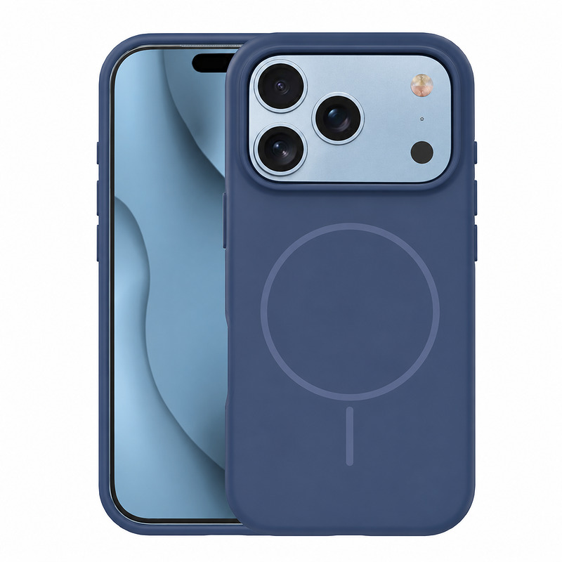 Silicone Thin Mag case for iPhone 17 Pro Max 6,9" / 18 Pro Max 6,9" dark blue