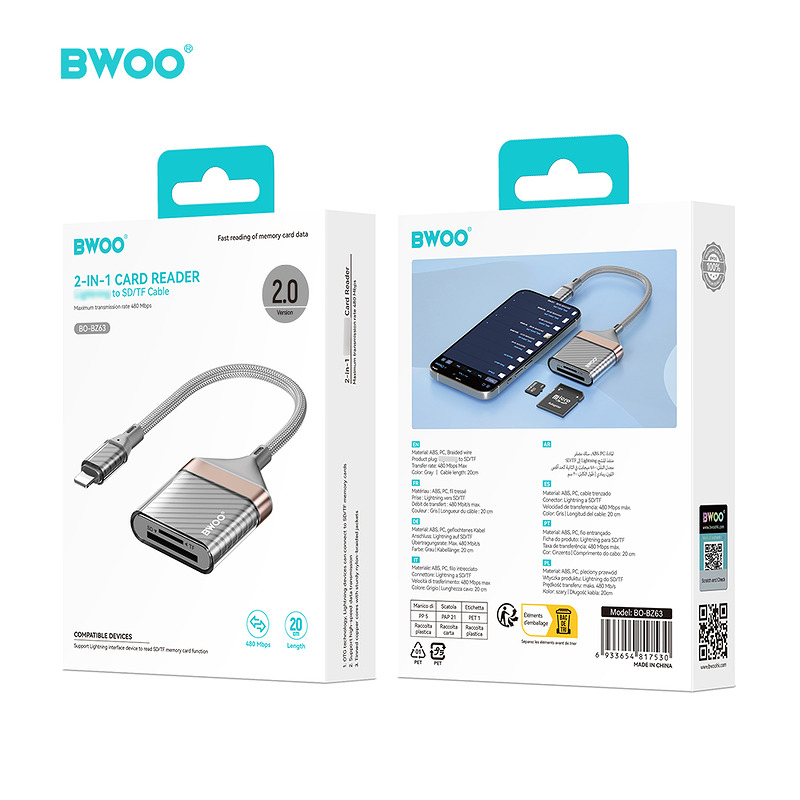 BWOO Adapter Lightning to SD card / TF Card BZ63 - Billede 2