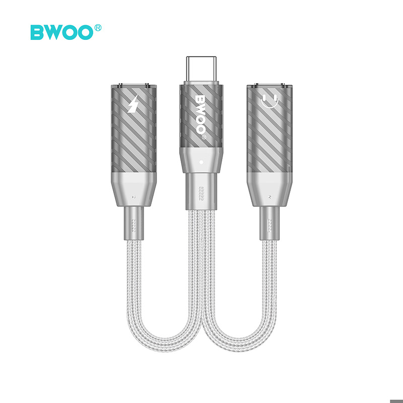 BWOO BZ68 2 in 1 Adapter USB C - 2 x USB C ports grey - Billede 4