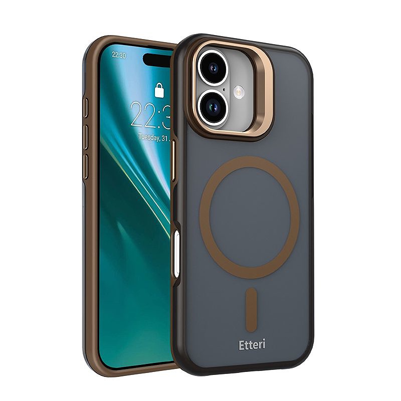 Etteri Morning Fog case for iPhone 16 6,1" brown