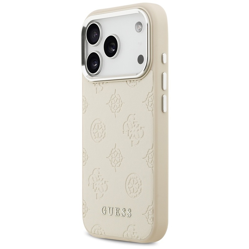 Guess Peony Hot Stamp Script MagSafe case for iPhone 17 Pro beige - Billede 2