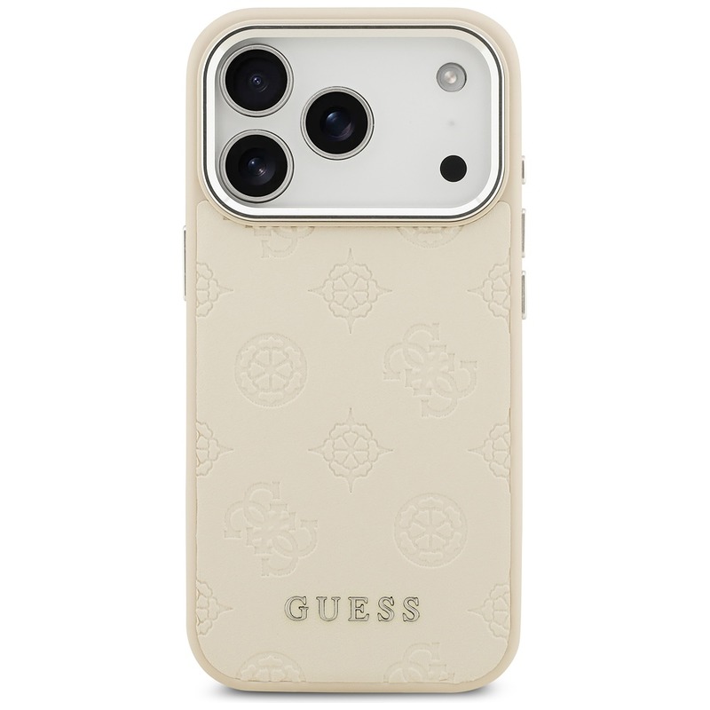 Guess Peony Hot Stamp Script MagSafe case for iPhone 17 Pro beige - Billede 3