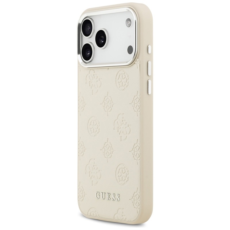 Guess Peony Hot Stamp Script MagSafe case for iPhone 17 Pro Max beige - Billede 2
