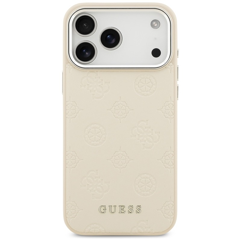 Guess Peony Hot Stamp Script MagSafe case for iPhone 17 Pro Max beige - Billede 3
