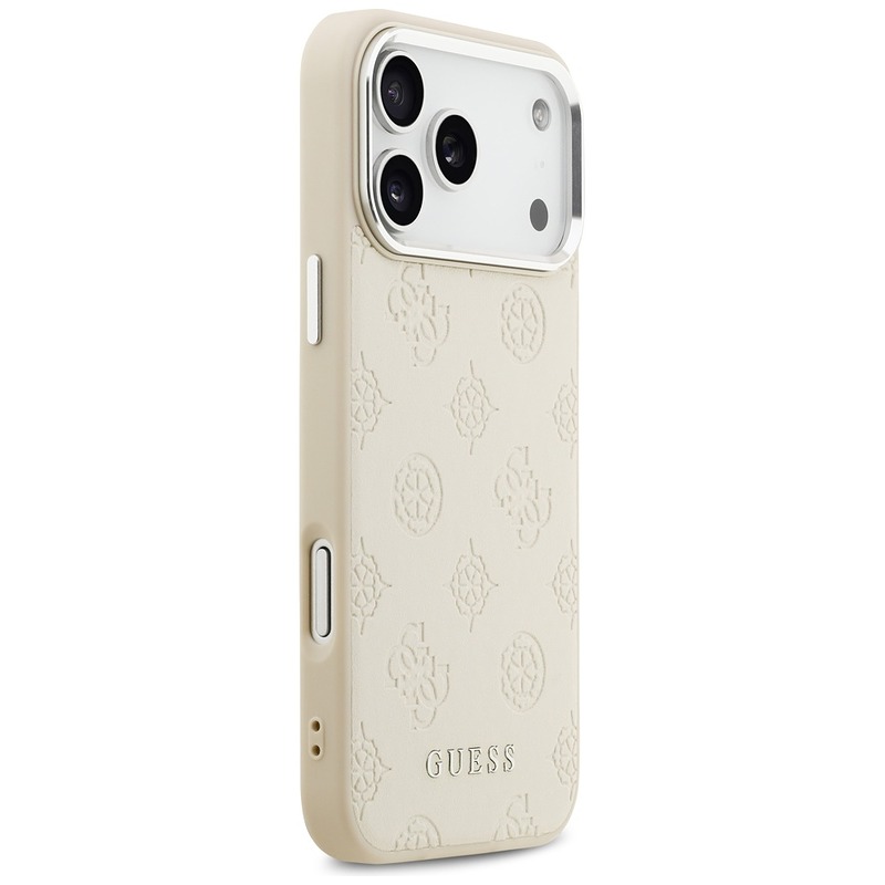 Guess Peony Hot Stamp Script MagSafe case for iPhone 17 Pro Max beige - Billede 4