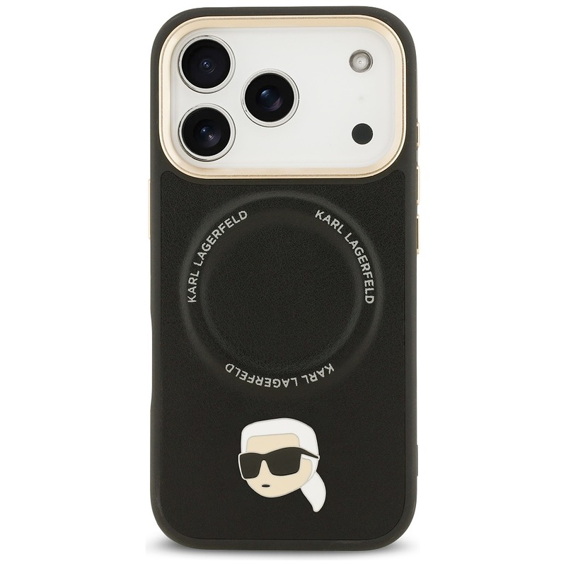 Karl Lagerfeld Big Strap Karl Metal Logo MagSafe case for iPhone 17 Pro black - Billede 3