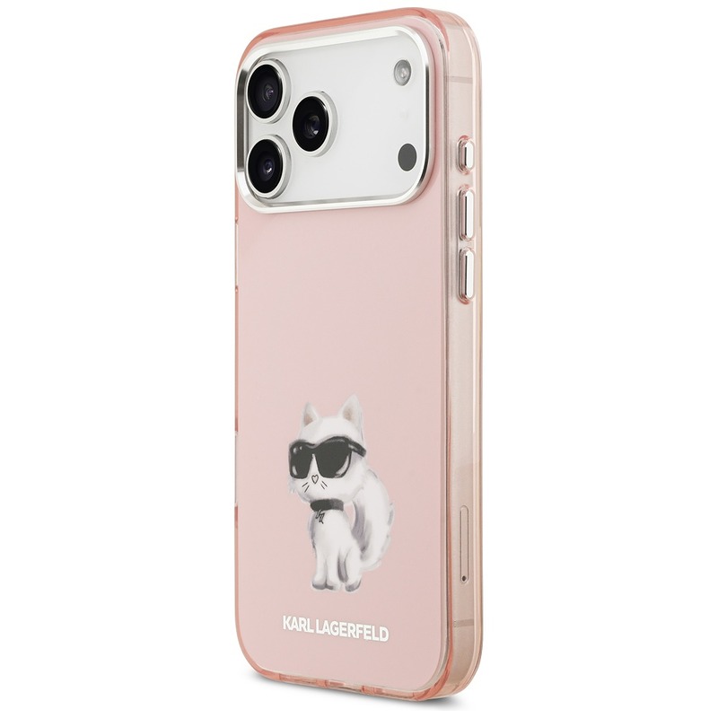 Karl Lagerfeld IML Aquarelle Choupette & Logo MagSafe case for iPhone 17 Pro pink - Billede 2