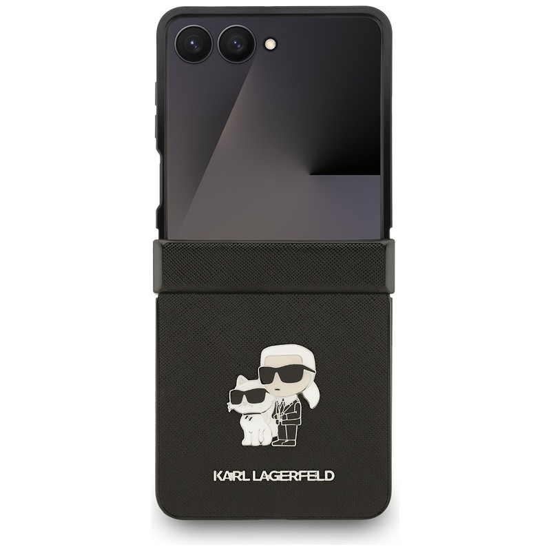 Karl Lagerfeld Saffiano Karl&Choupette Pin case for Samsung Galaxy Z Flip7 black - Billede 2