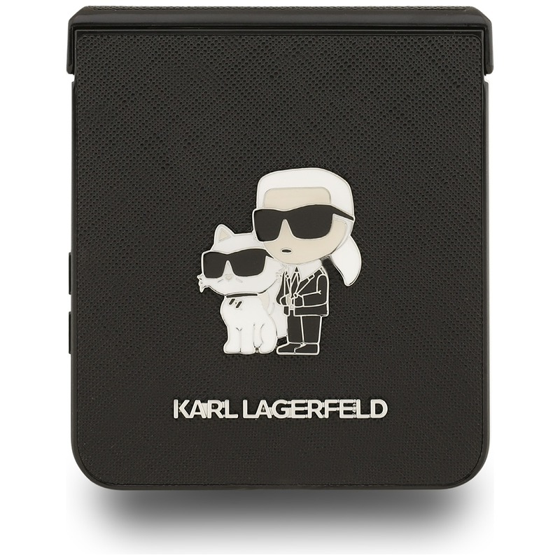 Karl Lagerfeld Saffiano Karl&Choupette Pin case for Samsung Galaxy Z Flip7 black - Billede 5
