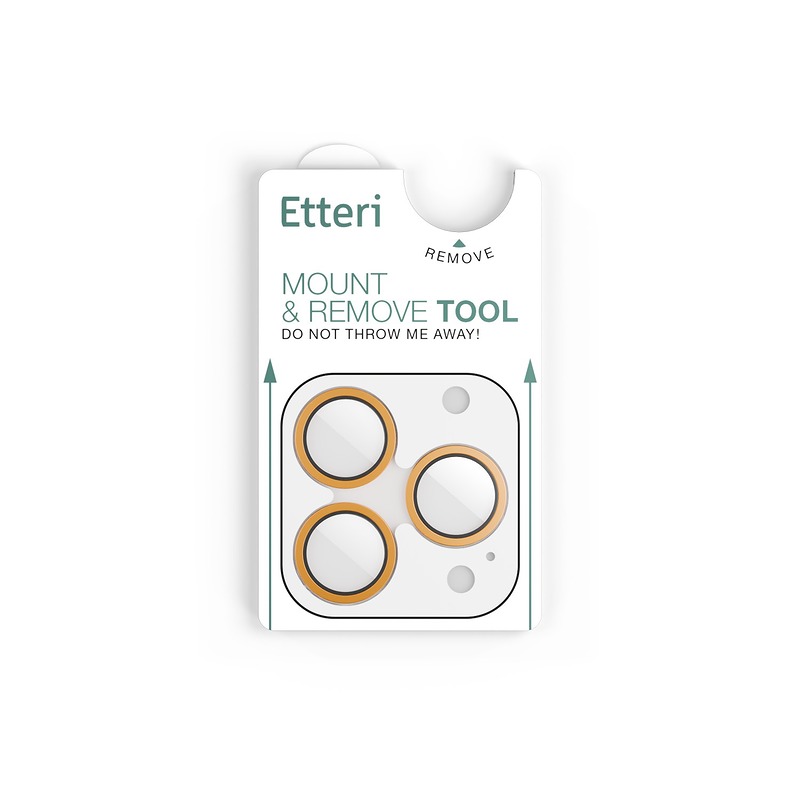 Etteri camera lens protector for iPhone 17 Pro / 17 Pro Max orange - Billede 5