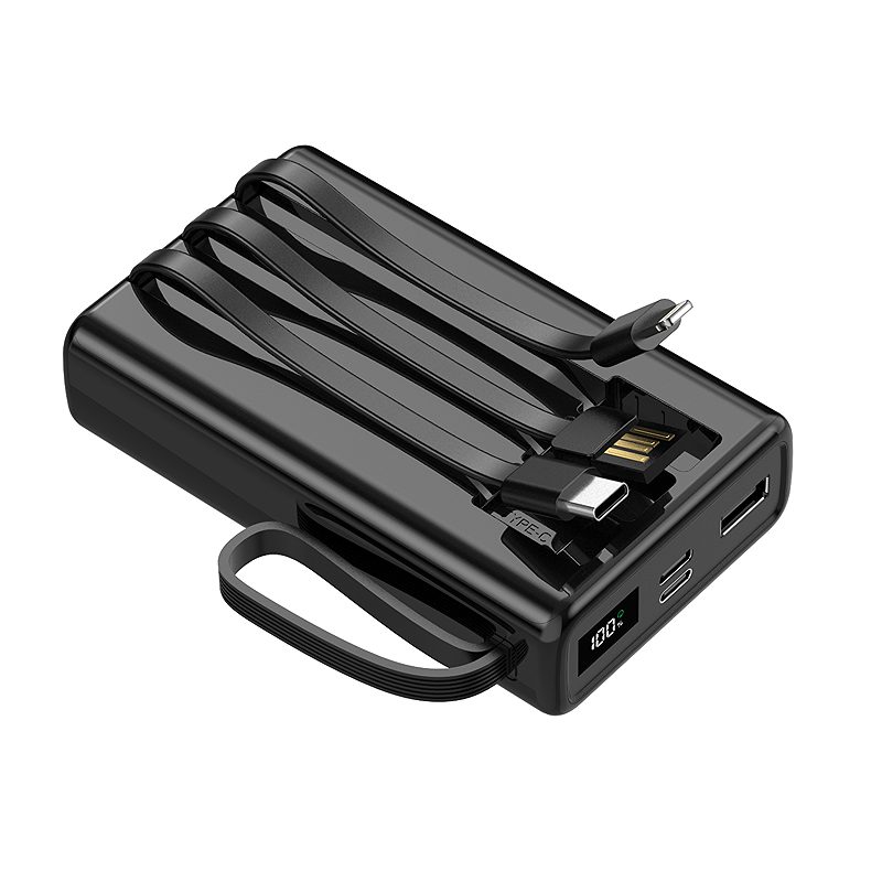 Setty power bank 10000 mAh with cables SPB-LC-210 black