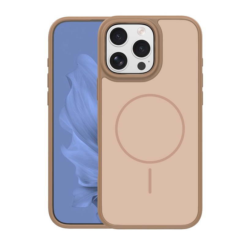 Frame Thin Mag case for iPhone 16 Pro Max 6,9" brown