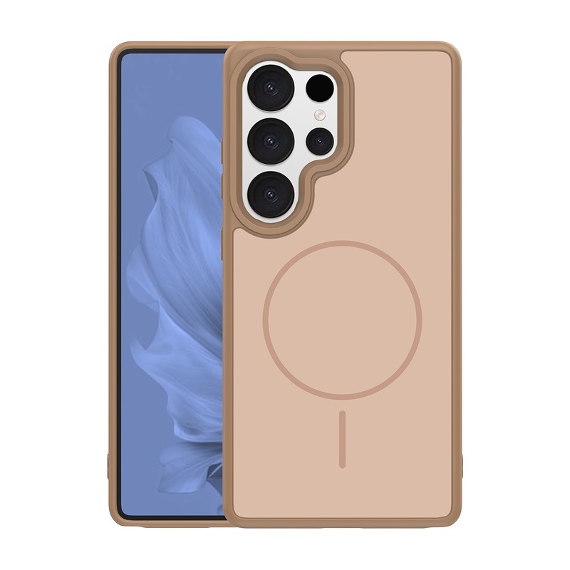 Frame Thin Mag case for Samsung Galaxy S25 Ultra brown