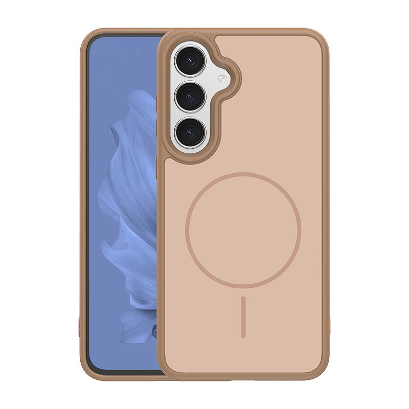 Frame Thin Mag case for Samsung Galaxy S25 FE brown