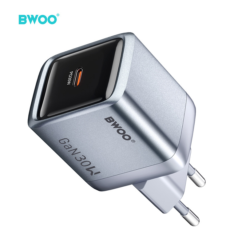 BWOO BO-CDA236 GaN wall charger 1xUSB-C 3A PD 30W grey with PPS - Billede 2