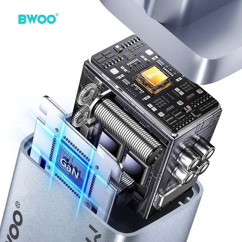 BWOO BO-CDA236 GaN wall charger 1xUSB-C 3A PD 30W grey with PPS - Billede 3