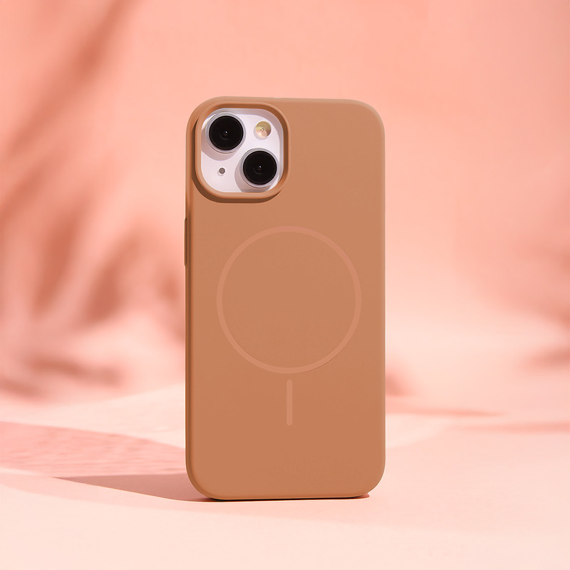 Silicone Thin Mag case for iPhone 13 6,1" caramel - Billede 5
