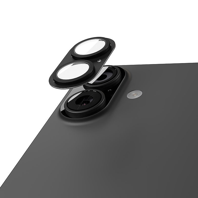 Etteri full camera lens guard for iPhone 17 black