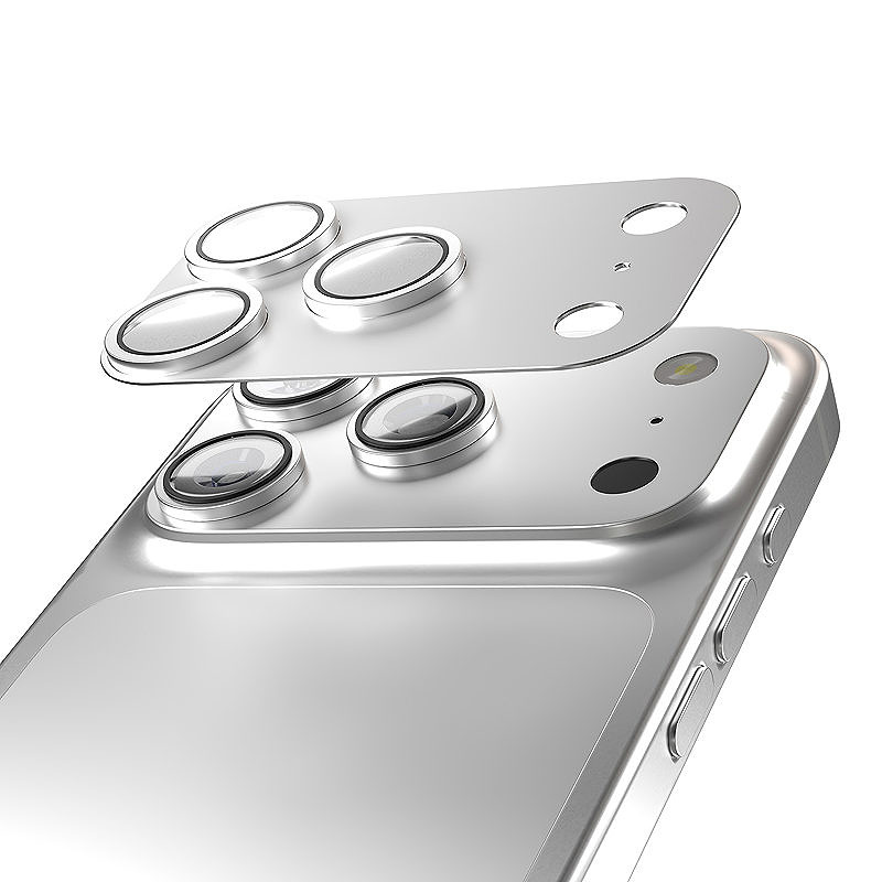 Etteri full camera lens guard for iPhone 17 Pro silver