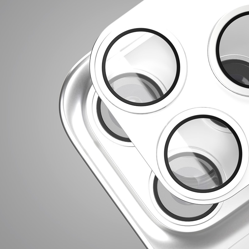 Etteri full camera lens guard for iPhone 17 Pro Max silver - Billede 3