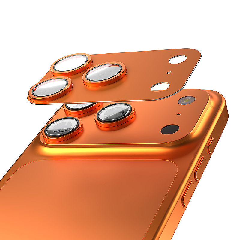 Etteri full camera lens guard for iPhone 17 Pro Max orange