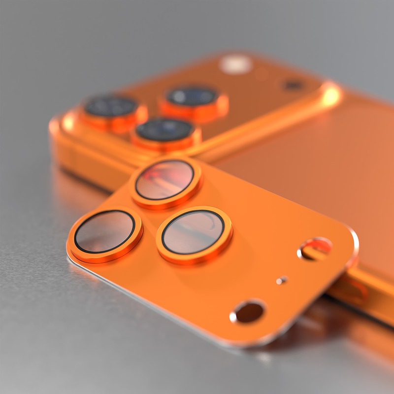 Etteri full camera lens guard for iPhone 17 Pro Max orange - Billede 2