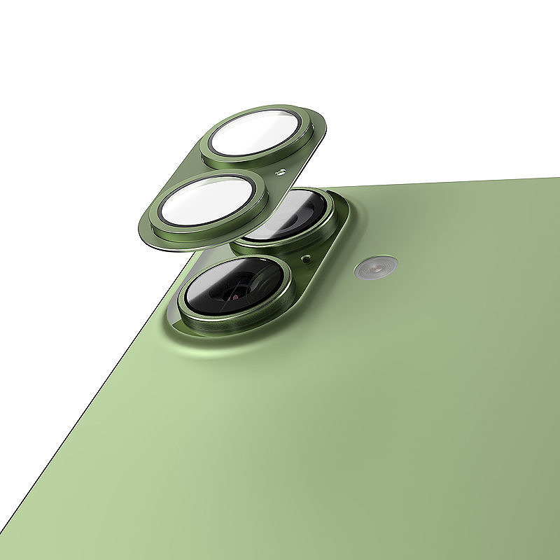 Etteri full camera lens guard for iPhone 17 green