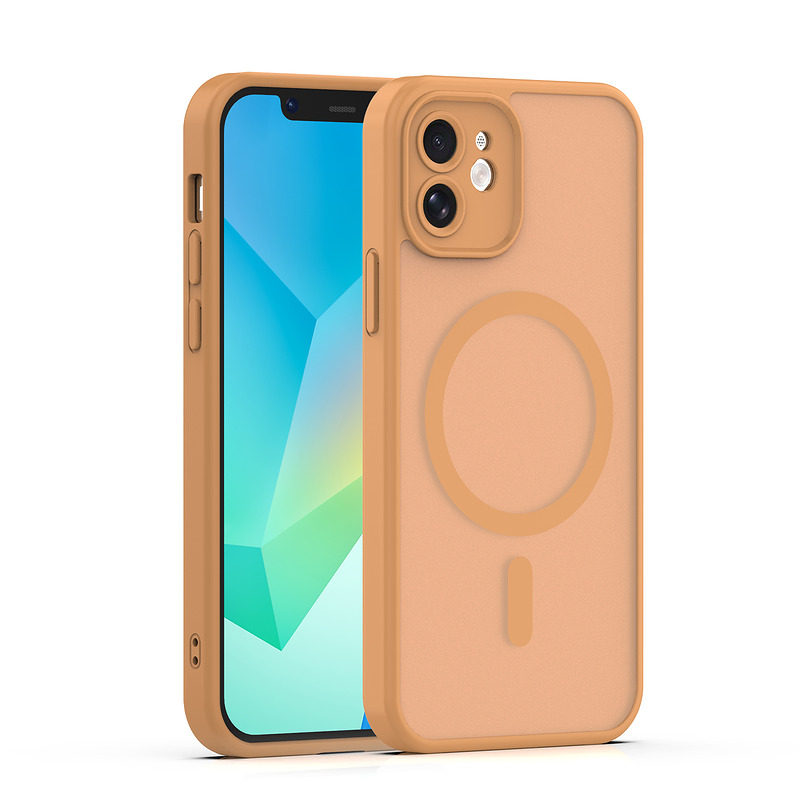 Mag Matt case for iPhone 12 6,1" brown camera protection
