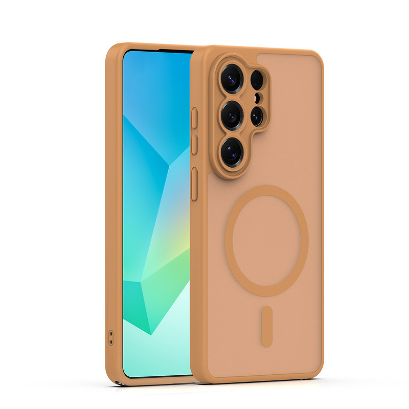 Mag Matt case for Samsung Galaxy S25 Ultra brown camera protection