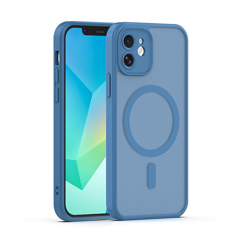 Mag Matt case for iPhone 12 6,1" dark blue camera protection