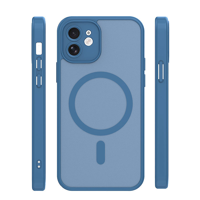 Mag Matt case for iPhone 12 6,1" dark blue camera protection - Billede 2