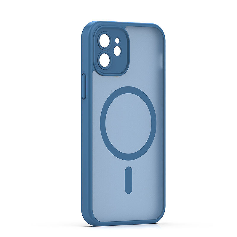 Mag Matt case for iPhone 12 6,1" dark blue camera protection - Billede 3