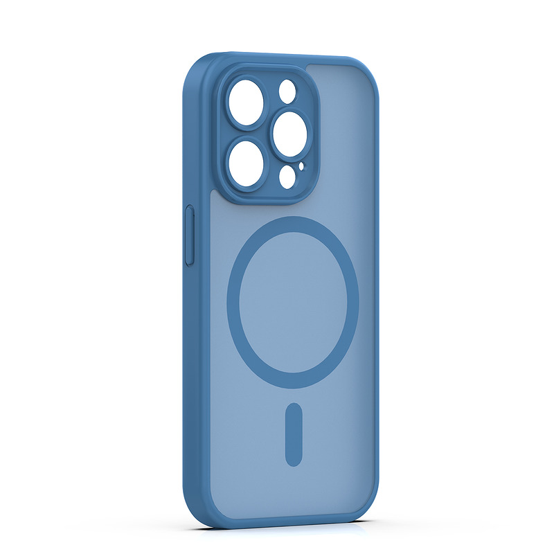 Mag Matt case for iPhone 15 Pro 6,1" dark blue camera protection - Billede 2