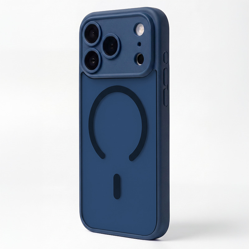 Mag Matt case for iPhone 15 Pro 6,1" dark blue camera protection - Billede 4