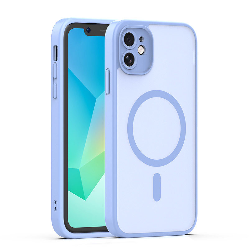 Mag Matt case for iPhone 11 light blue camera protection