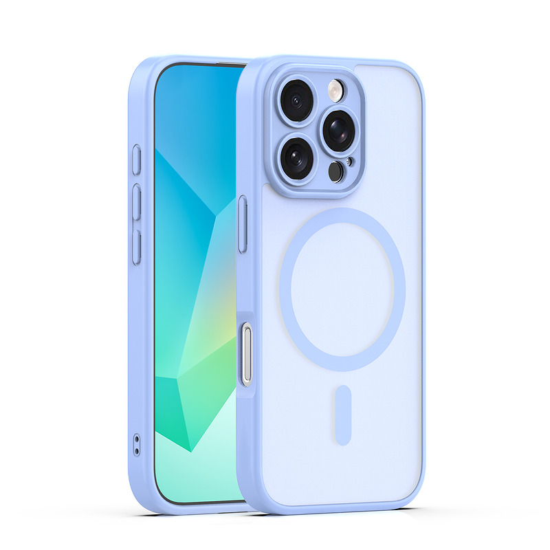 Mag Matt case for iPhone 16 Pro Max 6,9" light blue camera protection